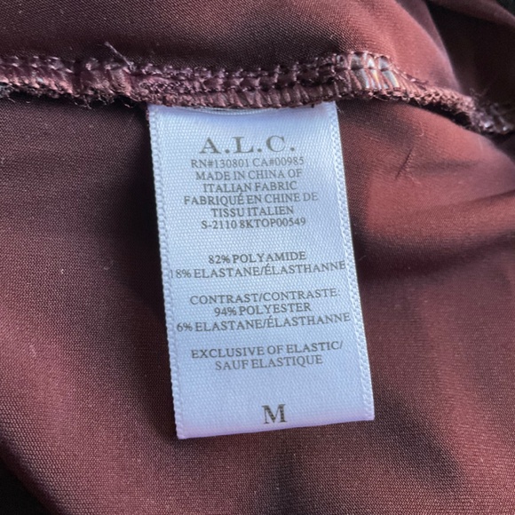 A.L.C  Black Jackie Mesh Long Sleeve Top Blouse ruched sheer whimsigoth fairy M - Picture 6 of 16